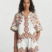 CONJUNTO CAMISERO ESTAMPADO BOHO ÉTNICO