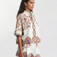 CONJUNTO CAMISERO ESTAMPADO BOHO ÉTNICO