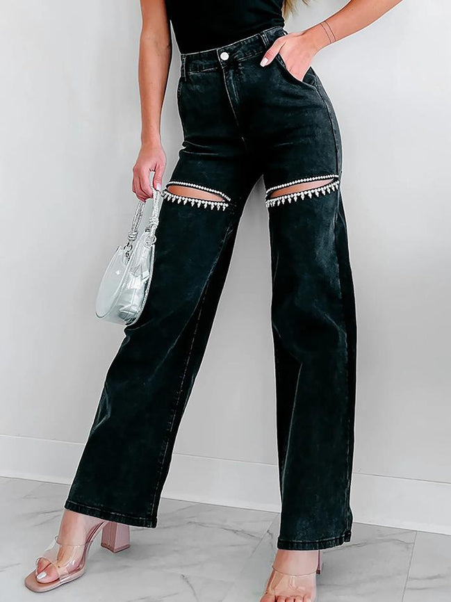 Liana - jeans con detalles de strass