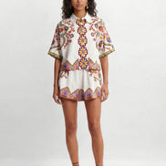 CONJUNTO CAMISERO ESTAMPADO BOHO ÉTNICO