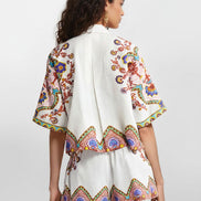 CONJUNTO CAMISERO ESTAMPADO BOHO ÉTNICO