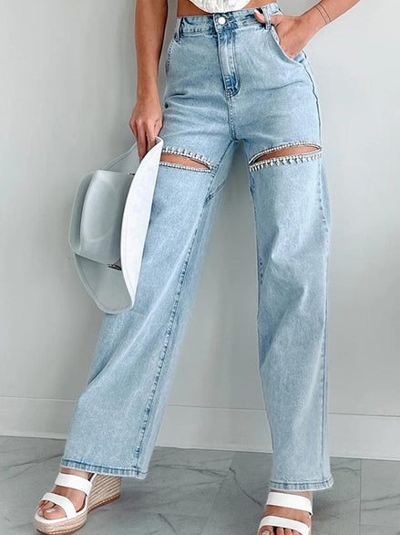 Liana - jeans con detalles de strass