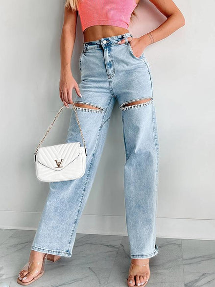 Liana - jeans con detalles de strass