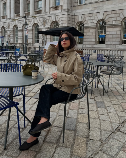 Helena - chaqueta gabardina trench cropped con cinturón