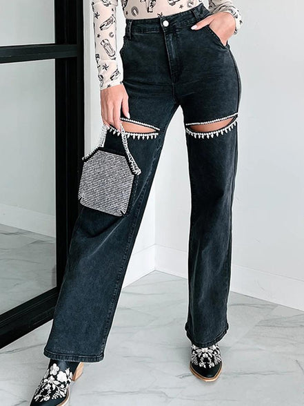 Liana - jeans con detalles de strass
