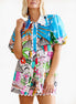 CONJUNTO ESTAMPADO DE DOS PIEZAS – ESTILO CAMISERO