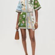 CONJUNTO CAMISERO ESTAMPADO MEDITERRÁNEO