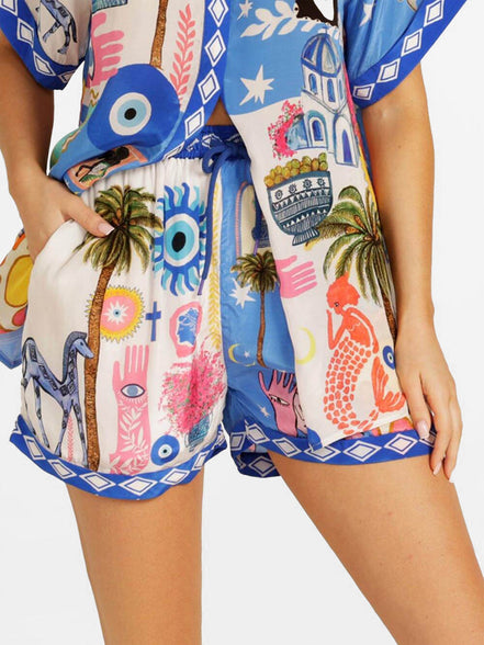 CONJUNTO CAMISERO ESTAMPADO MEDITERRÁNEO