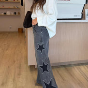 Cloe - jeans rectos con print de estrellas