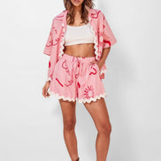 CONJUNTO CAMISA Y SHORT DETALLE ONDULADO