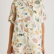 CONJUNTO CAMISERO ESTAMPADO MARINO