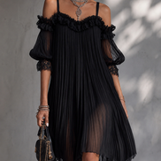 Vittoria - Minivestido de muselina negra