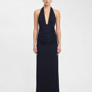 Alessandra - vestido largo halter con espalda descubierta