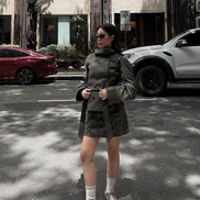 Helena - chaqueta gabardina trench cropped con cinturón