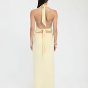 Alessandra - vestido largo halter con espalda descubierta