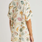 CONJUNTO CAMISERO ESTAMPADO MARINO