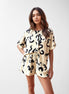 CONJUNTO DE DOS PIEZAS CON ESTAMPADO ABSTRACTO DE PINCELADAS