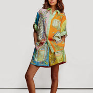 CONJUNTO CAMISERO ESTAMPADO OVERSIZE