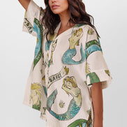 CONJUNTO CAMISERO ESTAMPADO SIRENA