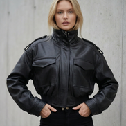 Eliana - chaqueta biker oversize efecto piel