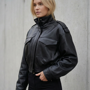 Eliana - chaqueta biker oversize efecto piel