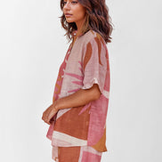 CONJUNTO CAMISERO ESTAMPADO TERRA ROSA