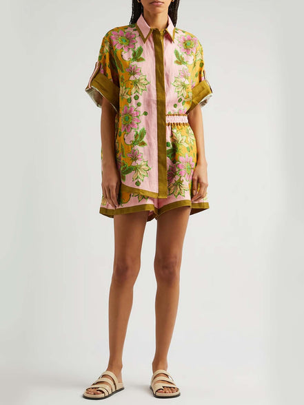 CONJUNTO CAMISERO ESTAMPADO CON SHORT