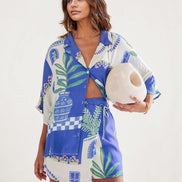 CONJUNTO CAMISERO ESTAMPADO COSTA AZUL