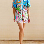 CONJUNTO ESTAMPADO DE DOS PIEZAS – ESTILO CAMISERO