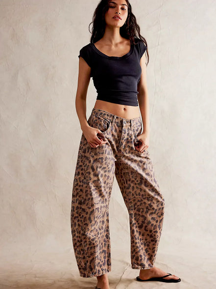 Noa - jeans balloon animal print