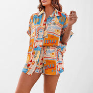 CONJUNTO CAMISA OVERSIZE Y SHORT ESTAMPADO