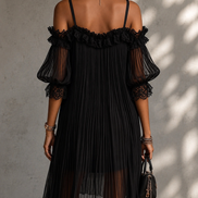 Vittoria - Minivestido de muselina negra