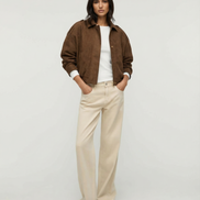 Olivia - chaqueta ante oversize