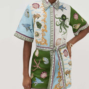 CONJUNTO CAMISERO ESTAMPADO MEDITERRÁNEO