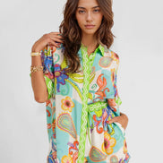 CONJUNTO CAMISERO ESTAMPADO BOHO