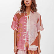 CONJUNTO CAMISERO ESTAMPADO TERRA ROSA