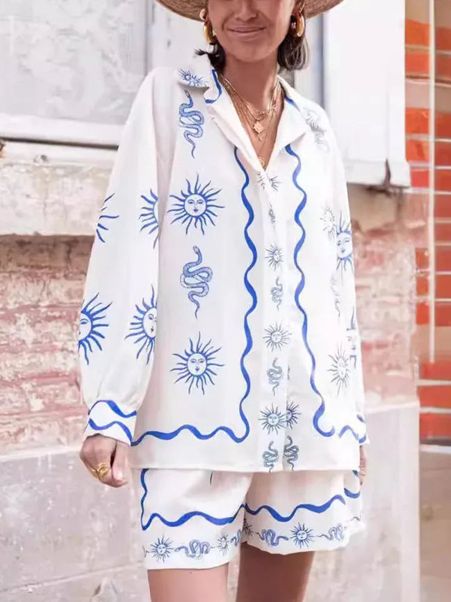 CONJUNTO CAMISERO ESTAMPADO RELAX FIT