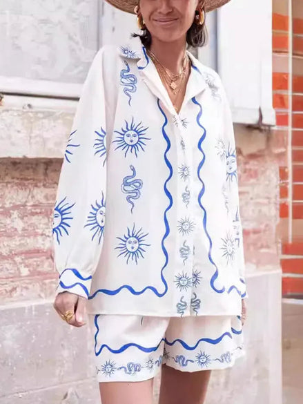 CONJUNTO CAMISERO ESTAMPADO RELAX FIT