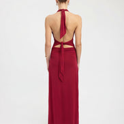 Alessandra - vestido largo halter con espalda descubierta