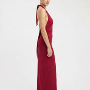 Alessandra - vestido largo halter con espalda descubierta
