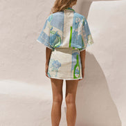 CONJUNTO ESTAMPADO CON FALDA CRUZADA