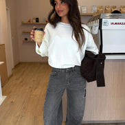 Cloe - jeans rectos con print de estrellas