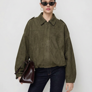 Olivia - chaqueta ante oversize