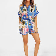CONJUNTO CAMISERO ESTAMPADO MEDITERRÁNEO