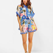 CONJUNTO CAMISERO ESTAMPADO MEDITERRÁNEO