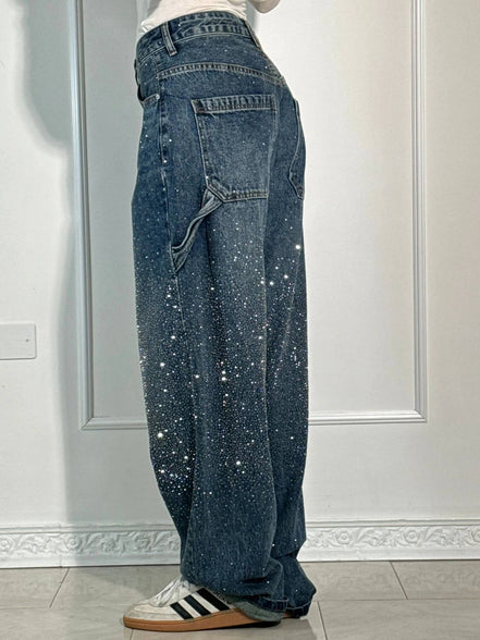 Inés - jeans balloon con efecto brillo