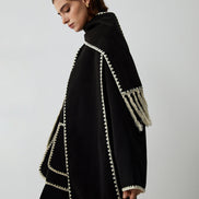 Laura - chaqueta con ribetes y bufanda a juego