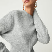 Paloma - jersey suave cuello redondo y cremallera