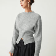 Paloma - jersey suave cuello redondo y cremallera