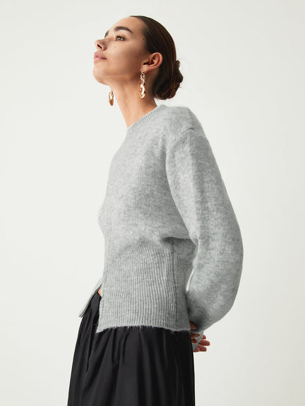 Paloma - jersey suave cuello redondo y cremallera